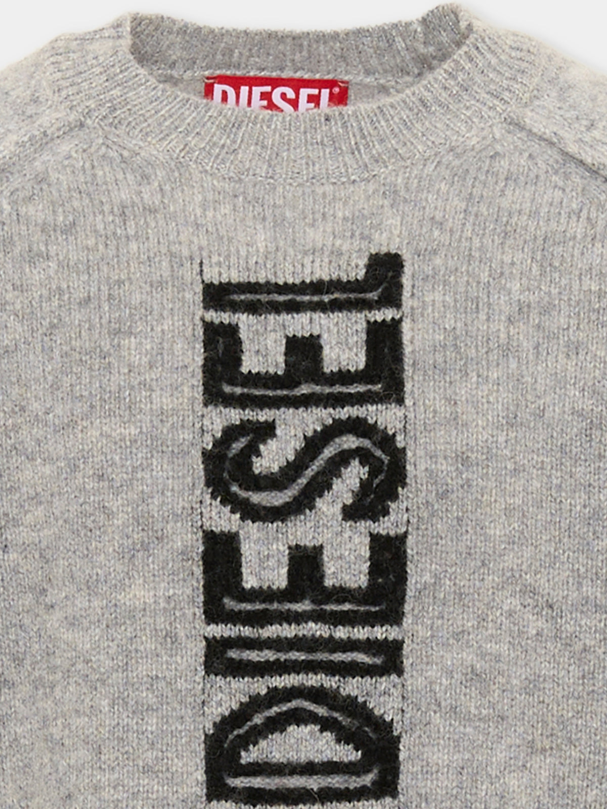 Maglione grigio per bambini con logo,Diesel,J02072 0EKAS K963