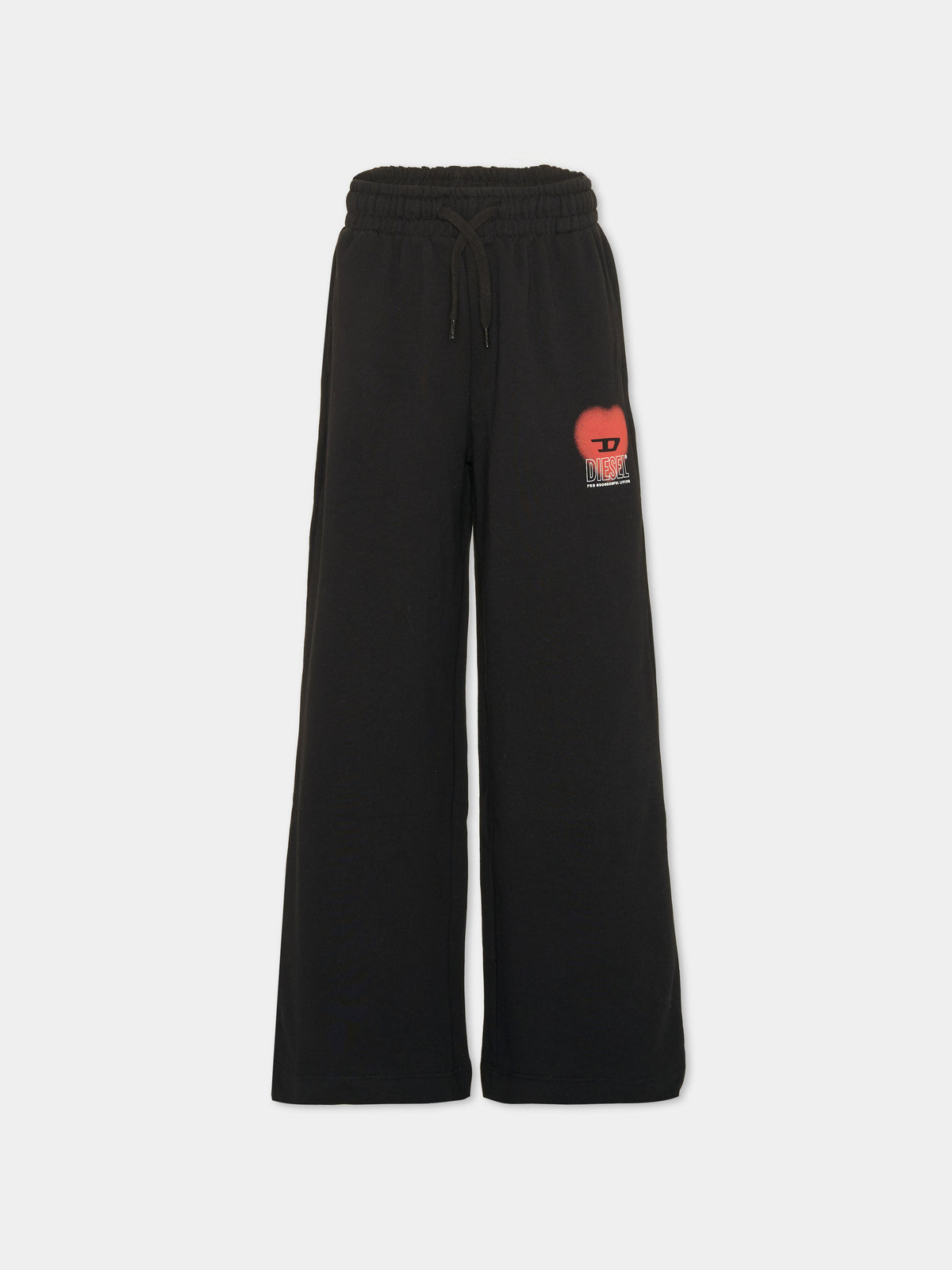 Pantalone nero per bambina con logo,Diesel,J02231 0JFAV K900