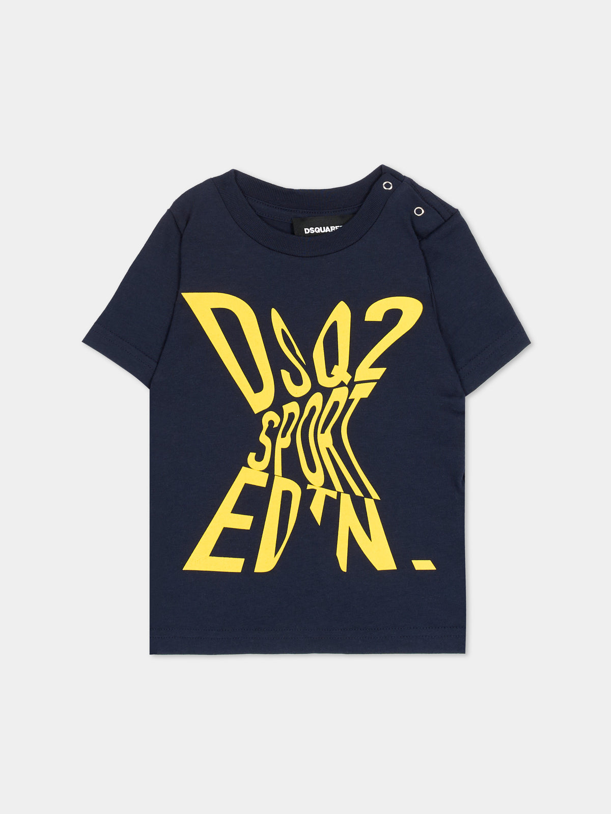 T-shirt blu per neonato con logo,Dsquared2,DQ2545 D00MV DQ866