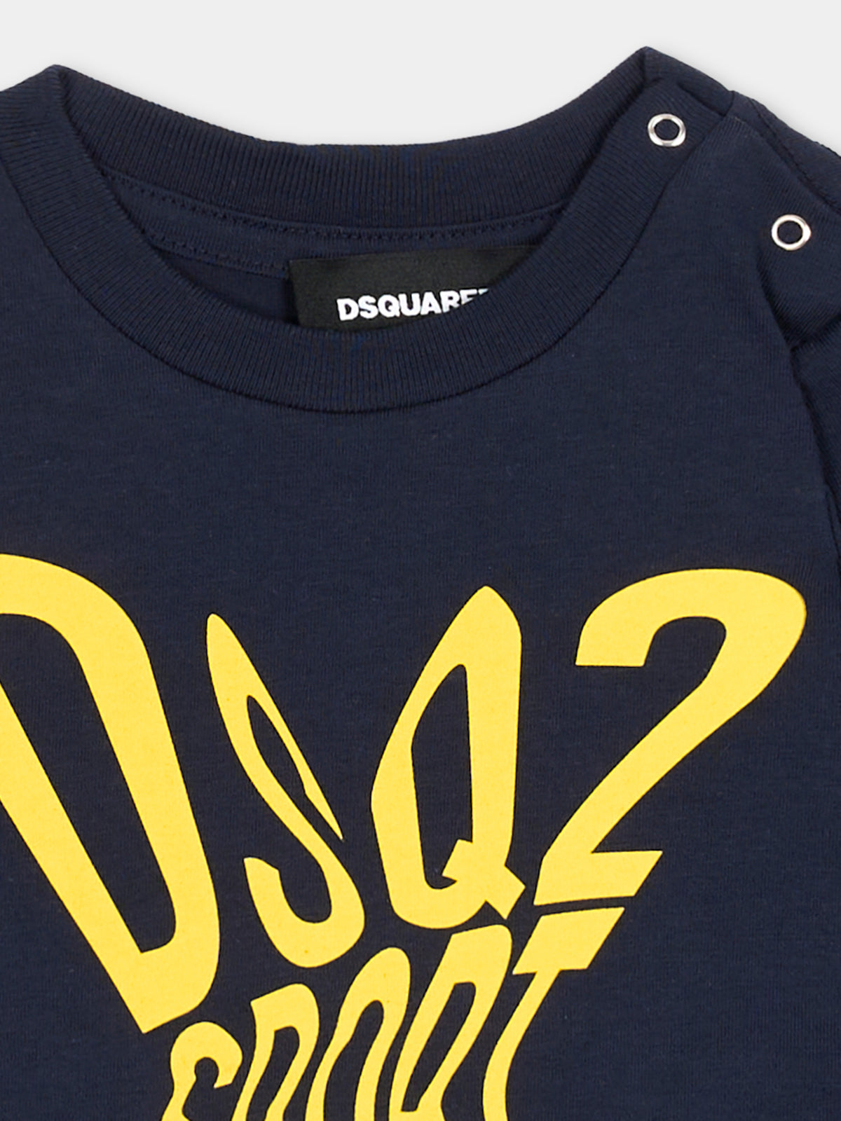 T-shirt blu per neonato con logo,Dsquared2,DQ2545 D00MV DQ866