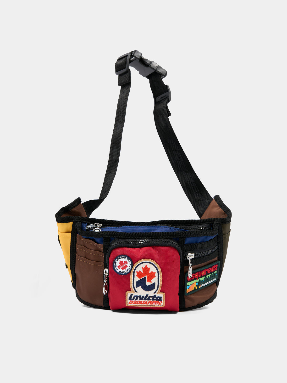 Marsupio multicolor per bambini con patch ricamati,Dsquared2,DQ2945 D0AD8 DQC57