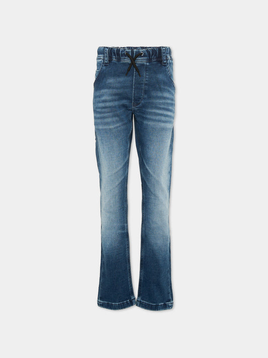 Jeans denim per bambino con coulisse,Diesel,00J3AJ KXBJD K01