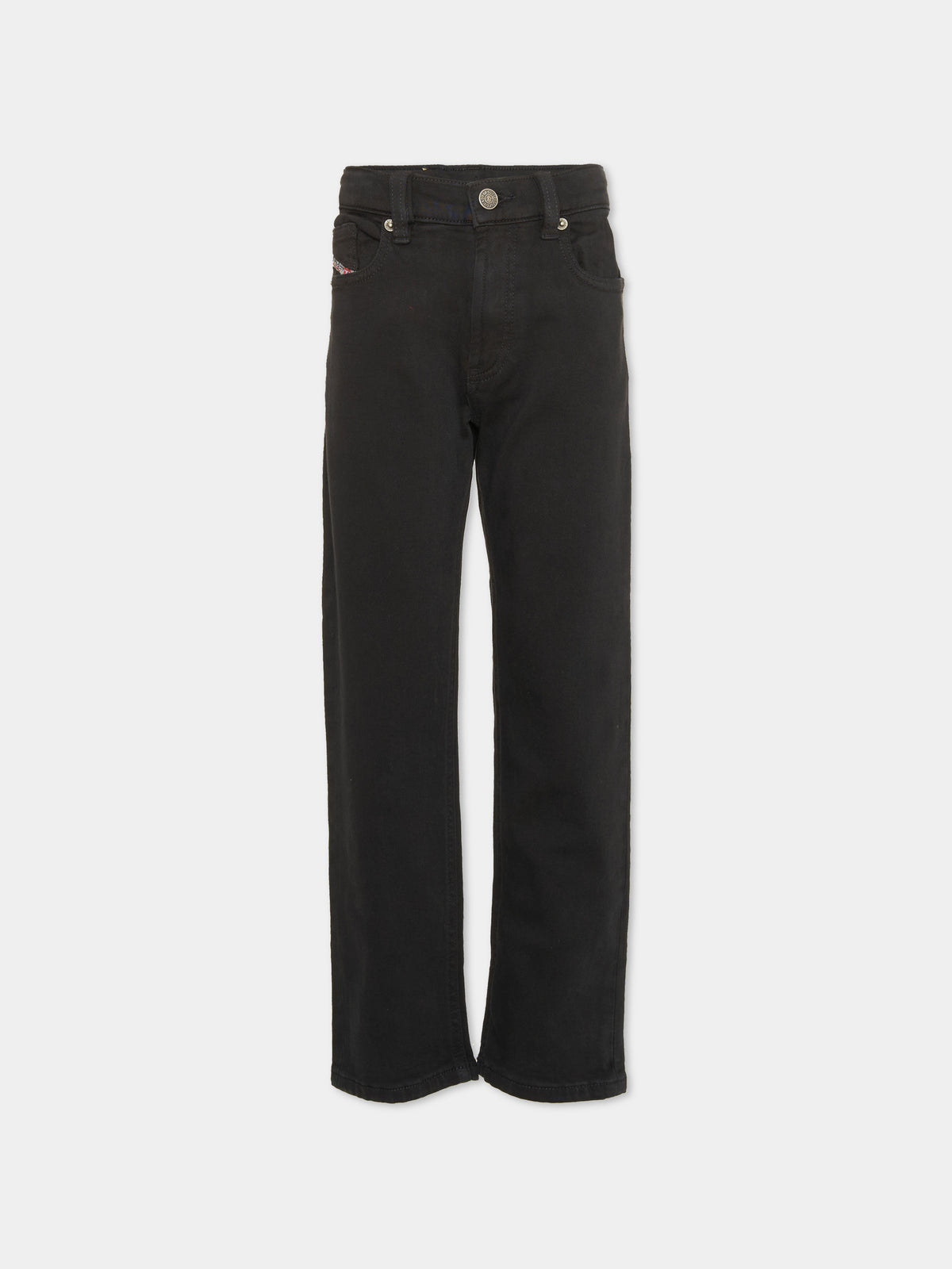 Jeans nero per bambino con logo patch,Diesel,J01934 KXBPV K900