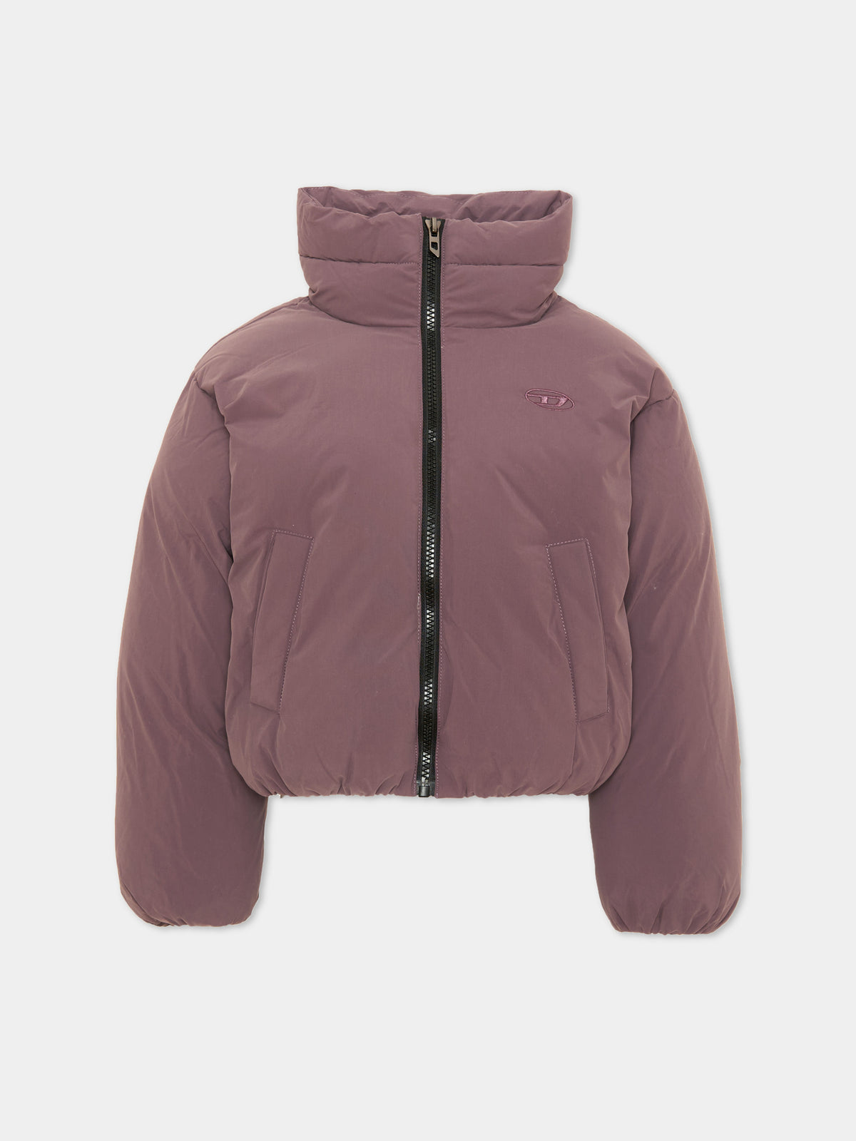 Piumino viola per bambina con logo,Diesel,J02525 KXBQ0 K603