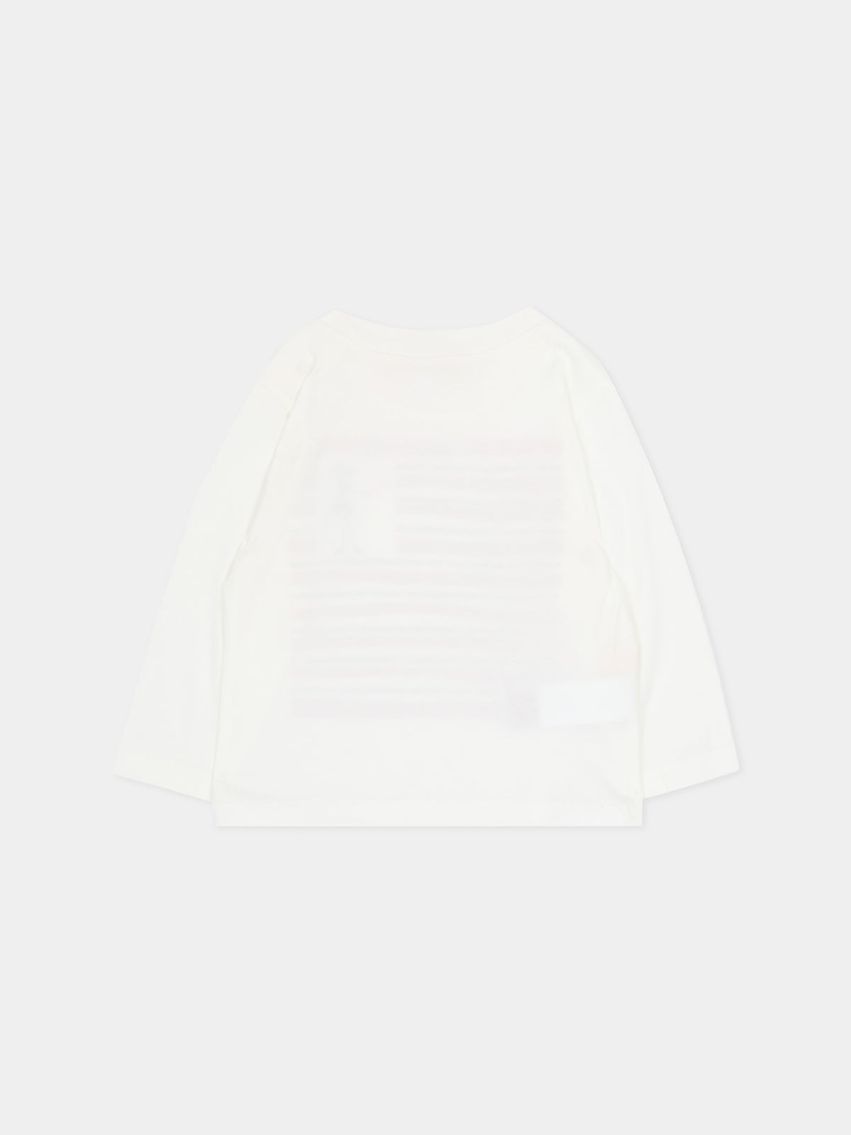 T-shirt a manica lunga avorio per neonata,Marni Kids,M01510 M00RF 0M114