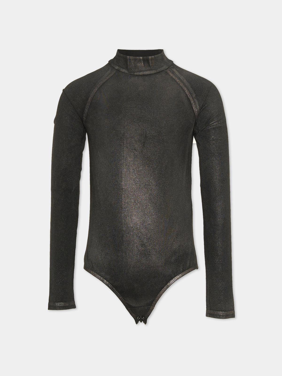 Body nero per bambina con logo,Diesel,J02372 KYAZK K900