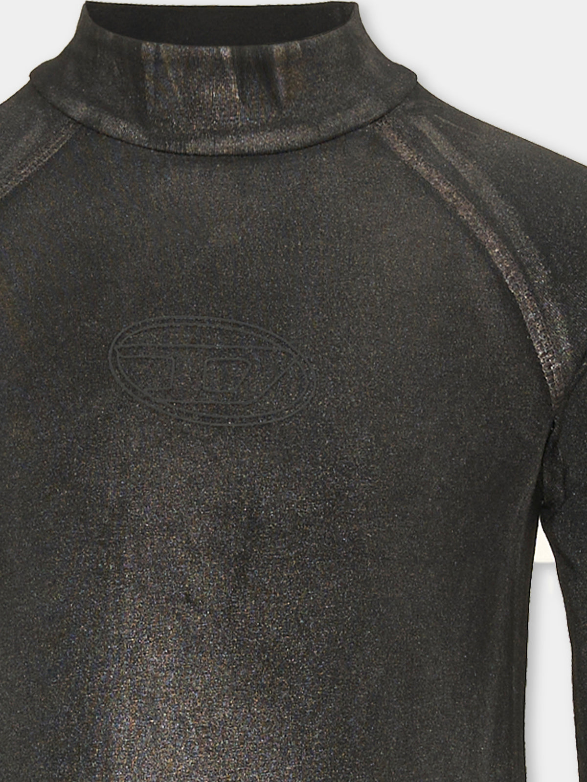 Body nero per bambina con logo,Diesel,J02372 KYAZK K900