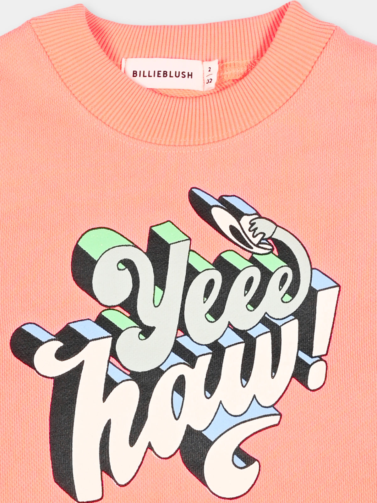 Felpa girocollo arancione per bambino,Billieblush,U21576 41D