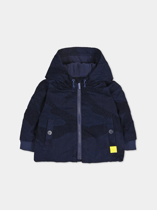 Parka blu per neonato con cappuccio,Timberland,T60603 85T