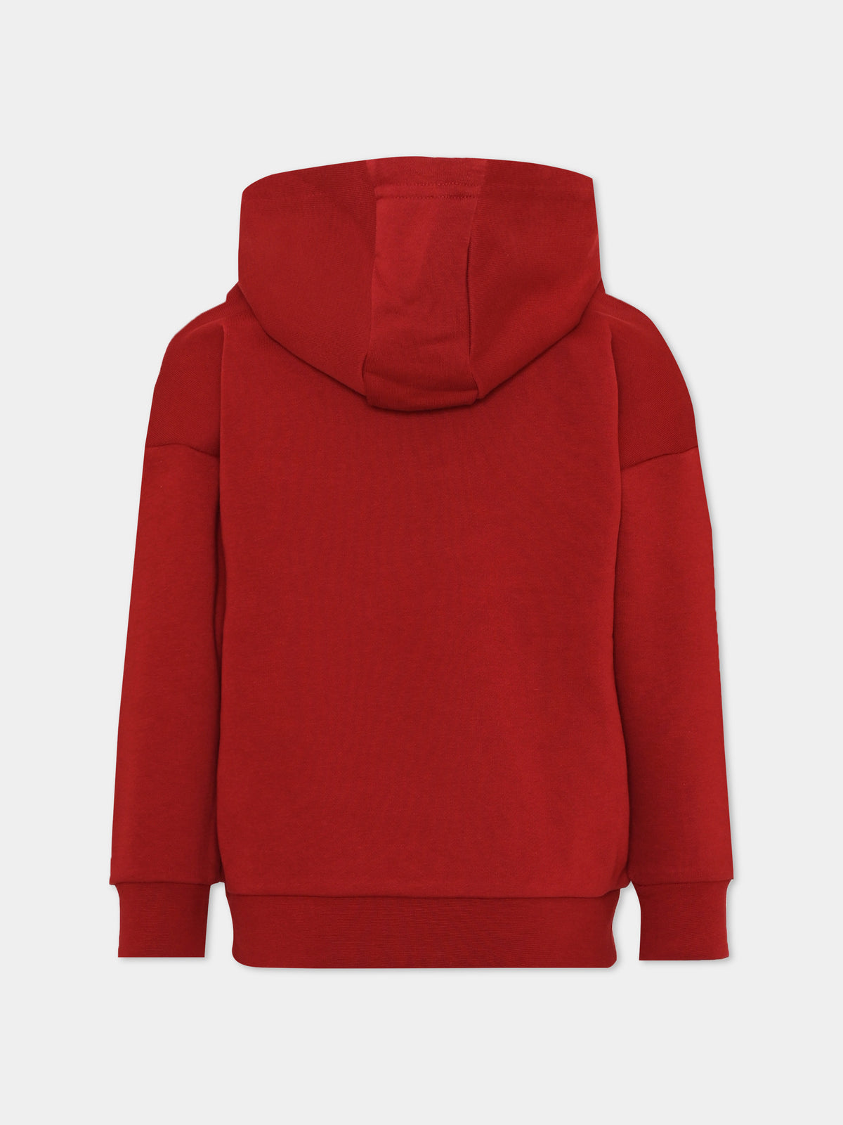 Felpa con cappuccio rossa per bambino con logo,Boss,J52353 96D
