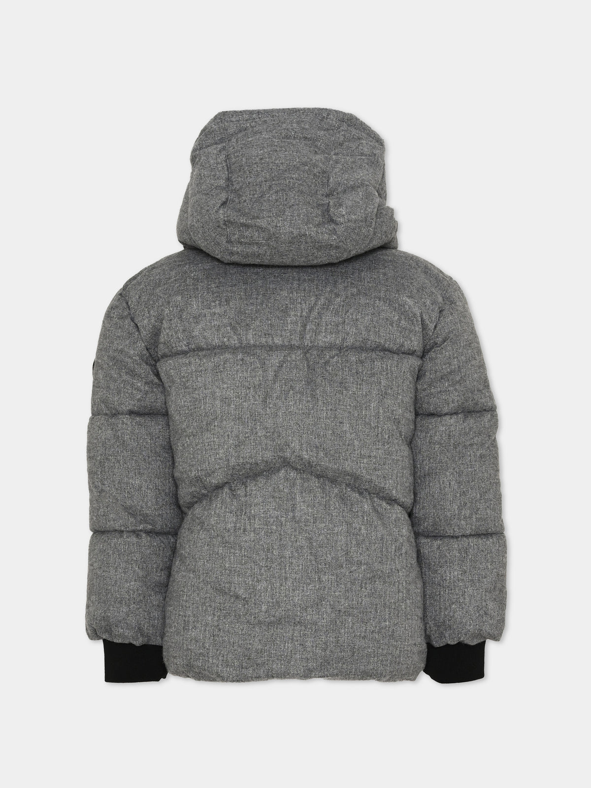 Piumino grigio per bambino con logo,Boss,J52394 A46