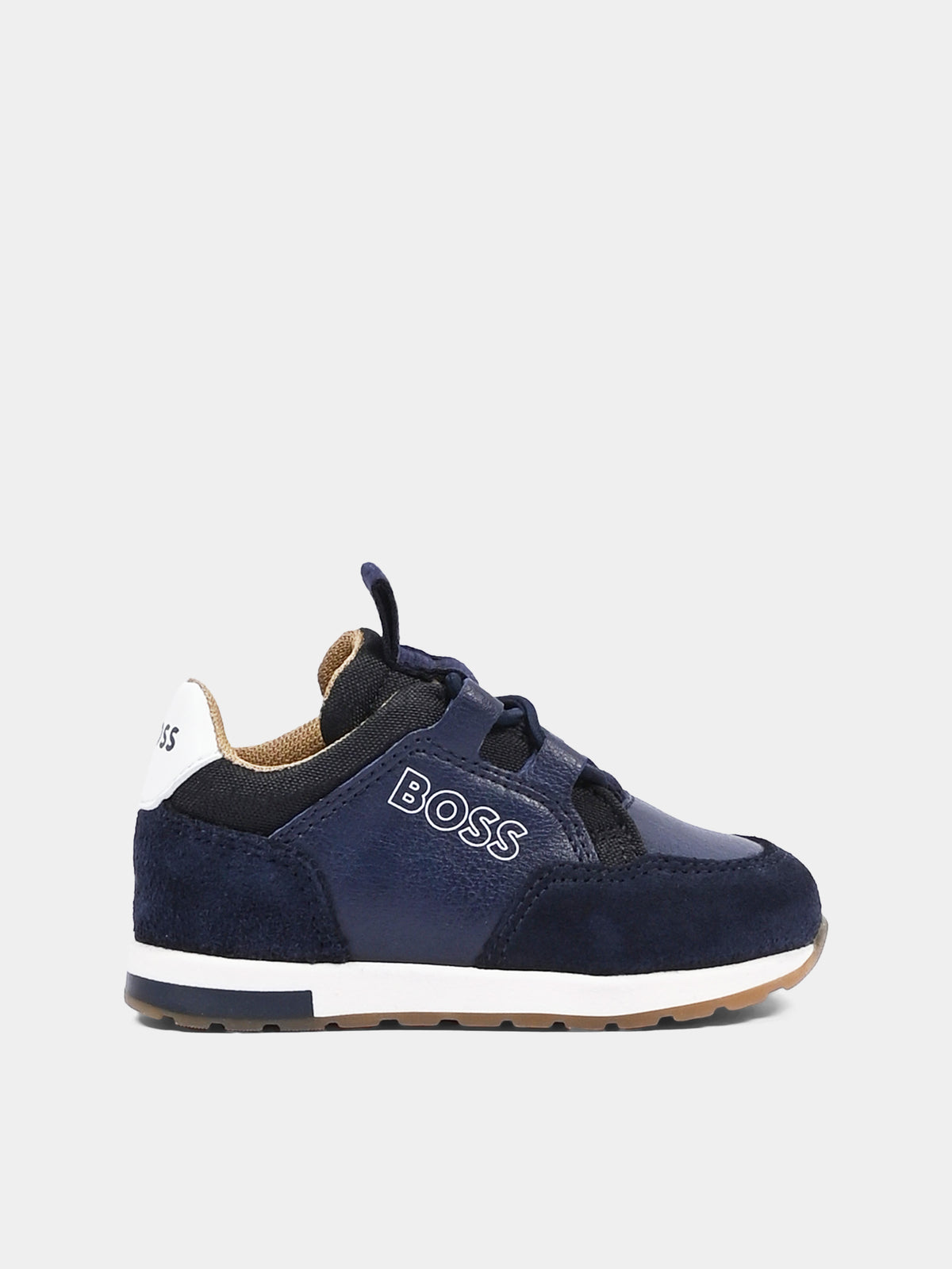Sneakers blu per neonato con logo,Boss,J52582 849