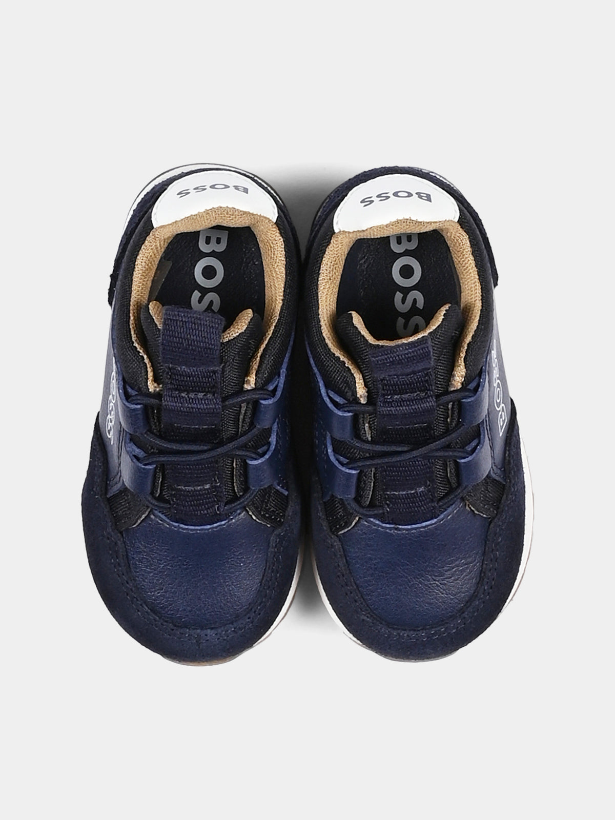 Sneakers blu per neonato con logo,Boss,J52582 849