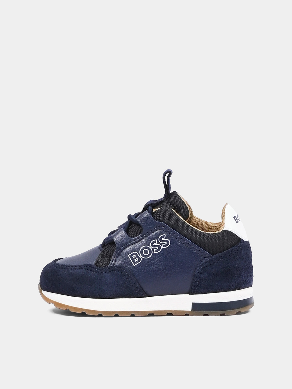 Sneakers blu per neonato con logo,Boss,J52582 849