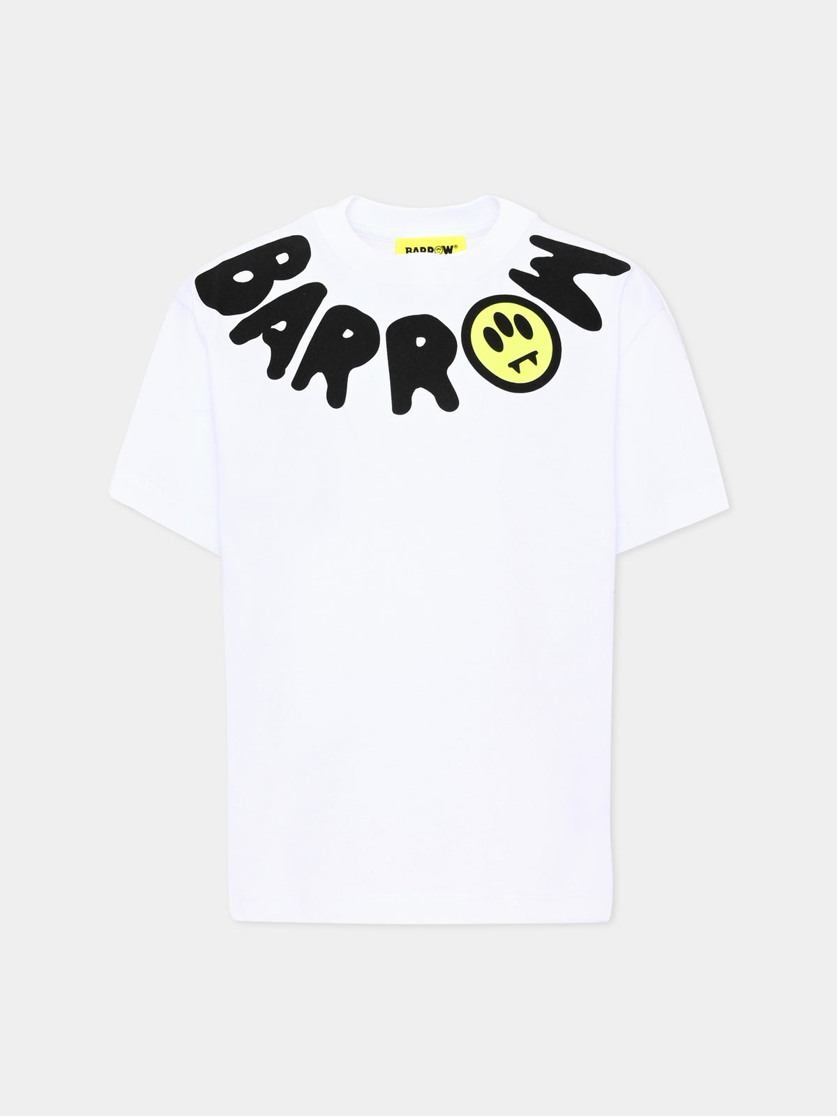 T-shirt a manica corta bianca con logo per bambina,Barrow,F6BKJUTH007 002
