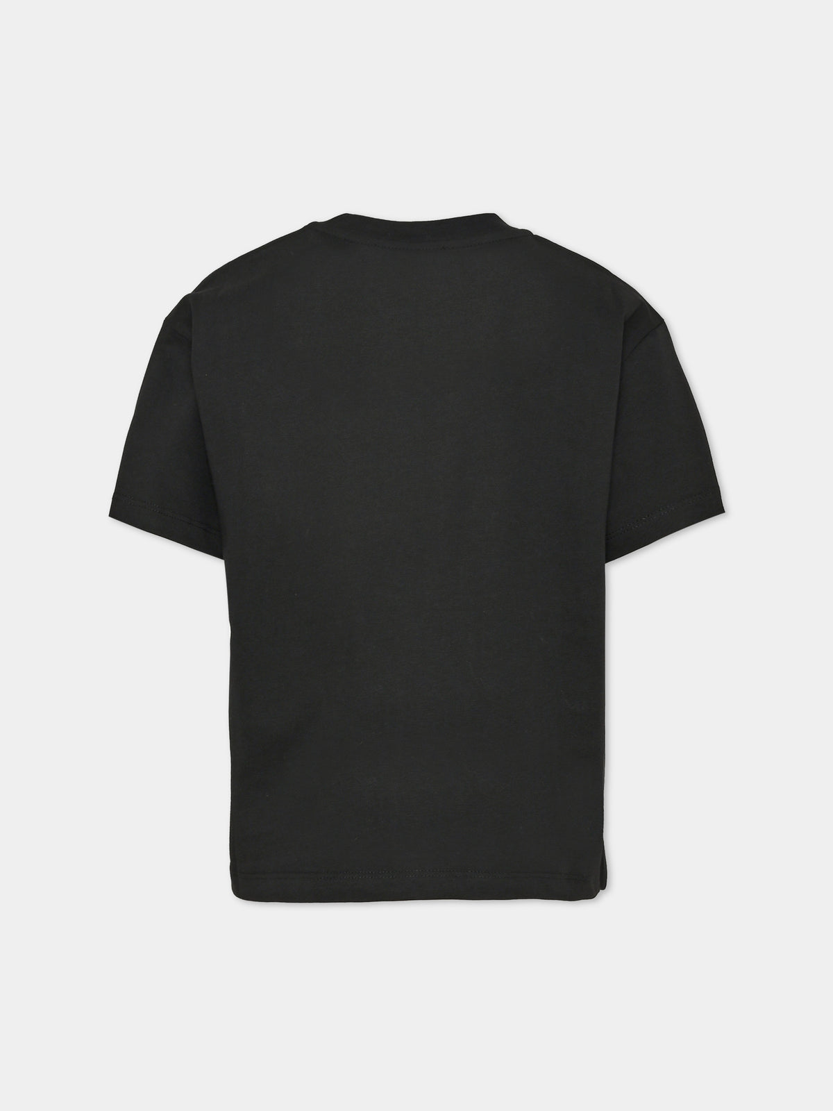 T-shirt a manica corta nera con stampa per bambini,Barrow,F6BKJUTH166 110