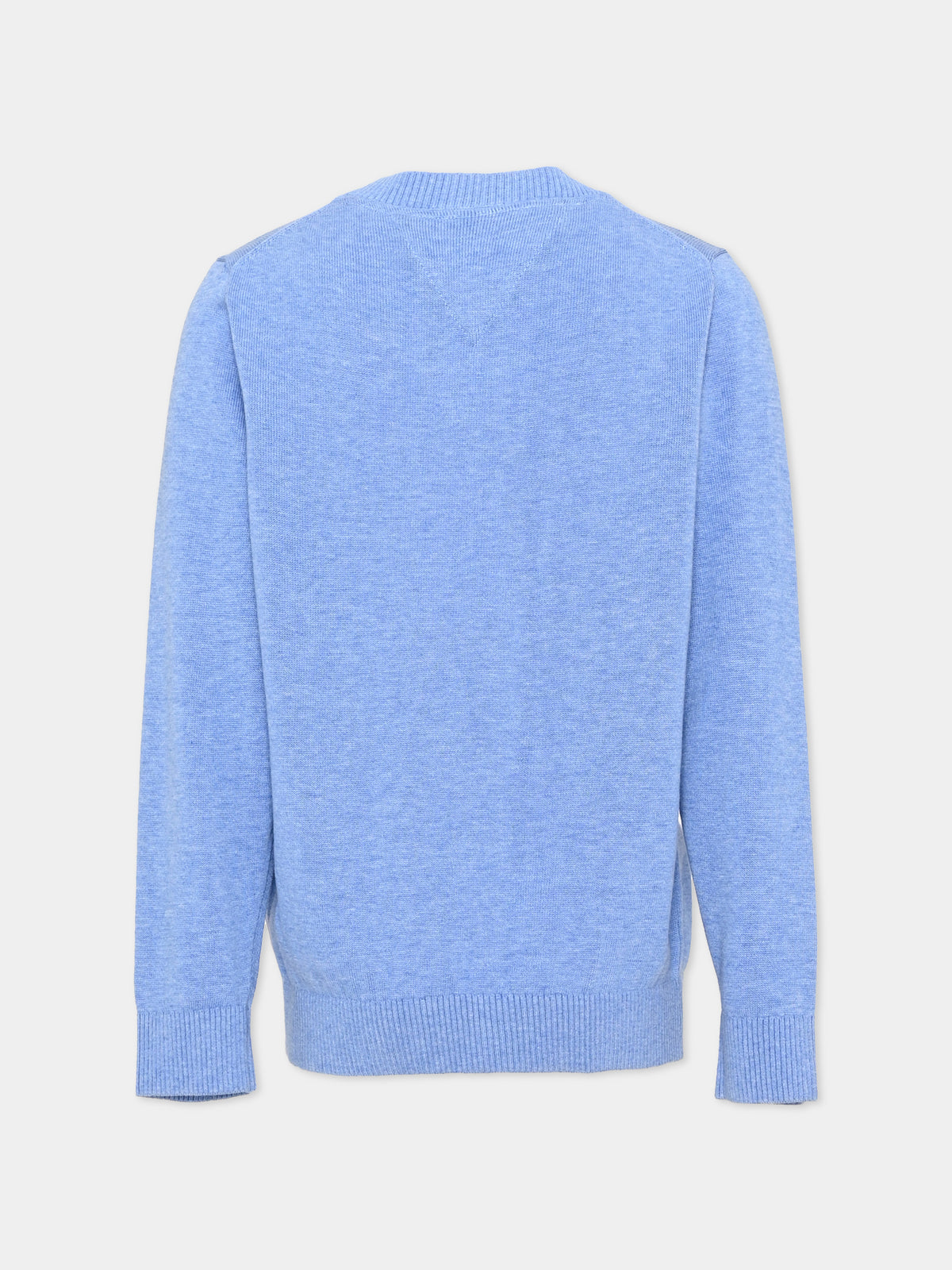 Maglione azzurro per bambino con logo,Tommy Hilfiger Junior,KB0KB10307 C8P