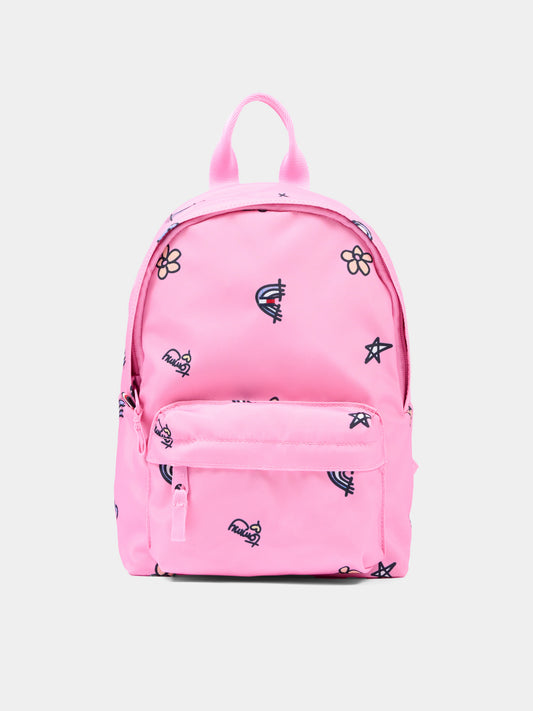 Zaino rosa per neonata con stampa,Tommy Hilfiger Junior,KA0KA00056 TOU