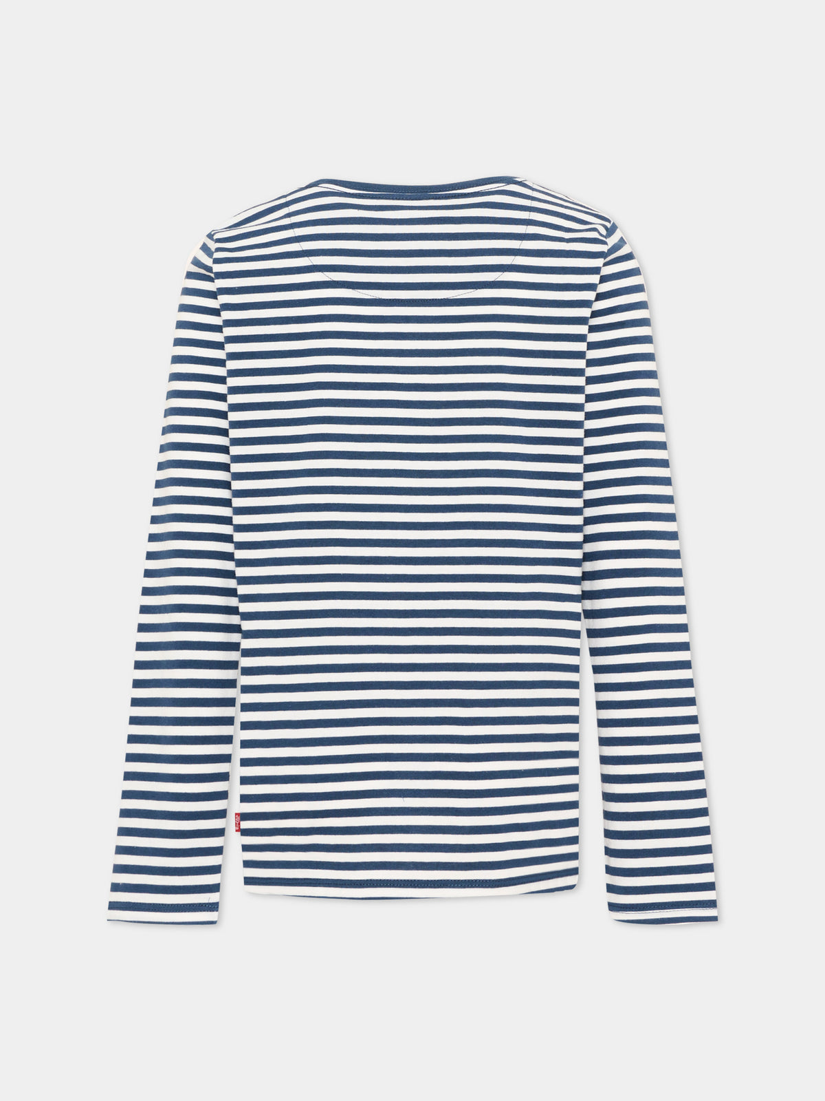 T-shirt a manica lunga blu a righe per bambini,Levi's Kids,4ER405 UF3