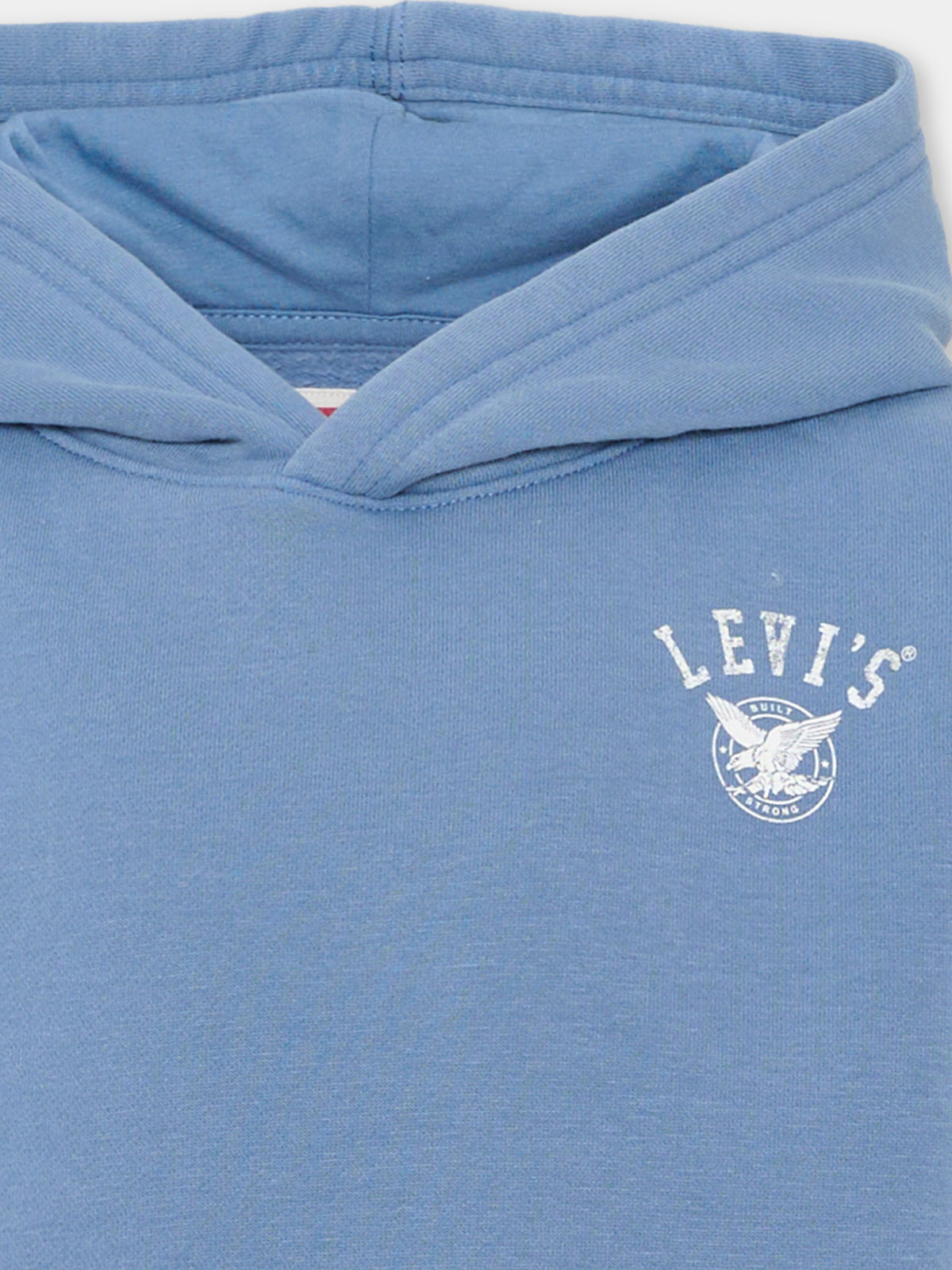 Felpa con cappuccio azzurra con logo per bambino,Levi's Kids,8ER563 U6F