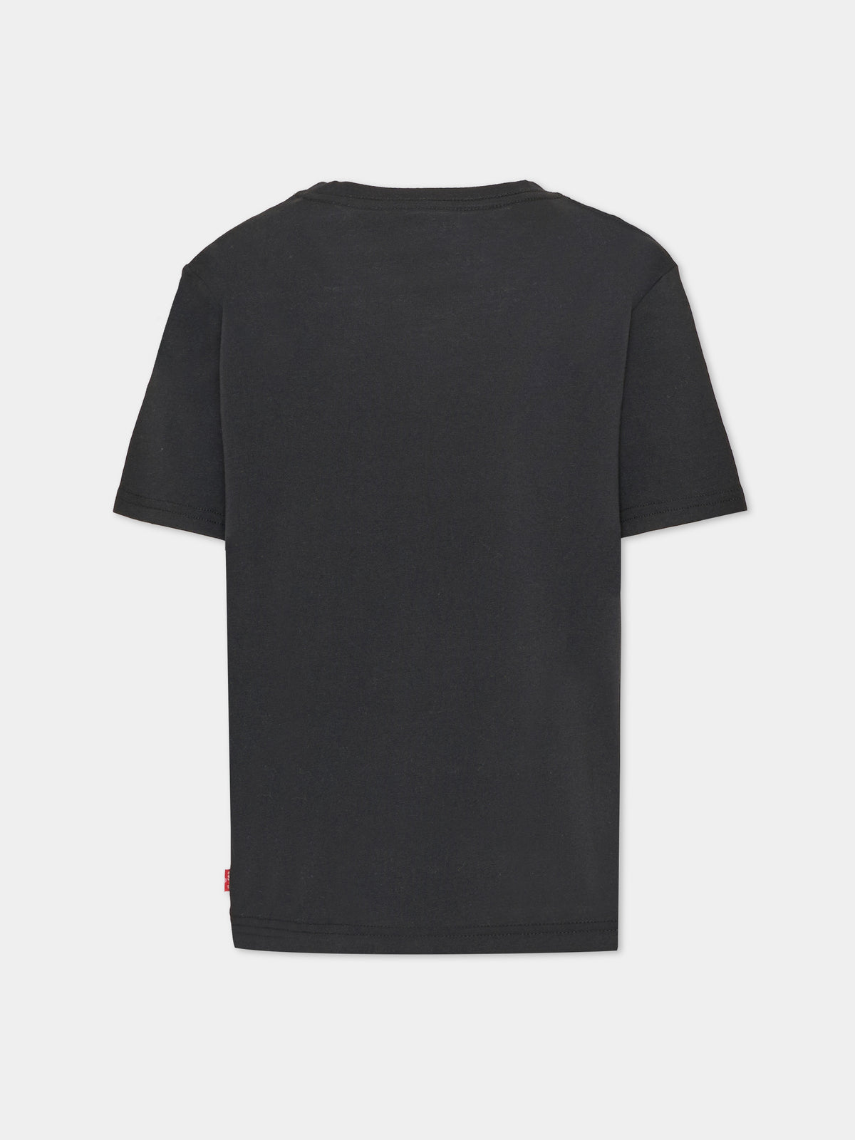 T-shirt a manica corta nera con logo per bambino,Levi's Kids,9ER922 G52