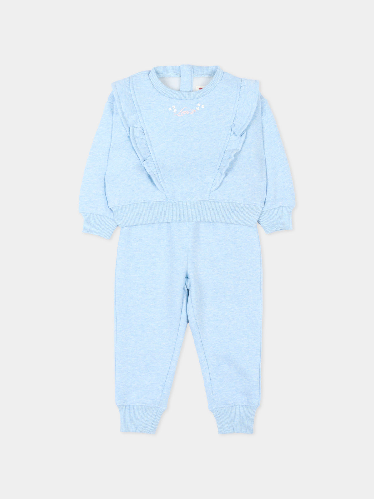 Completo sportivo lungo celeste per neonata,Levi's Kids,1ER578 UMH