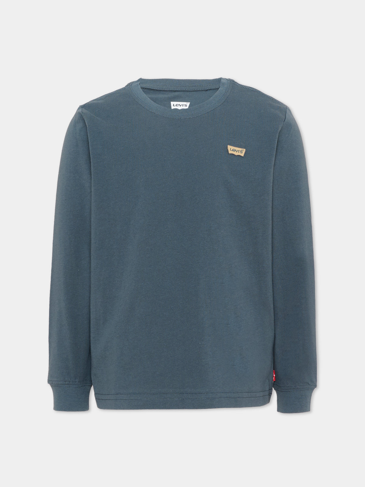 T-shirt a manica lunga verde con logo per bambino,Levi's Kids,9EC706 C6W
