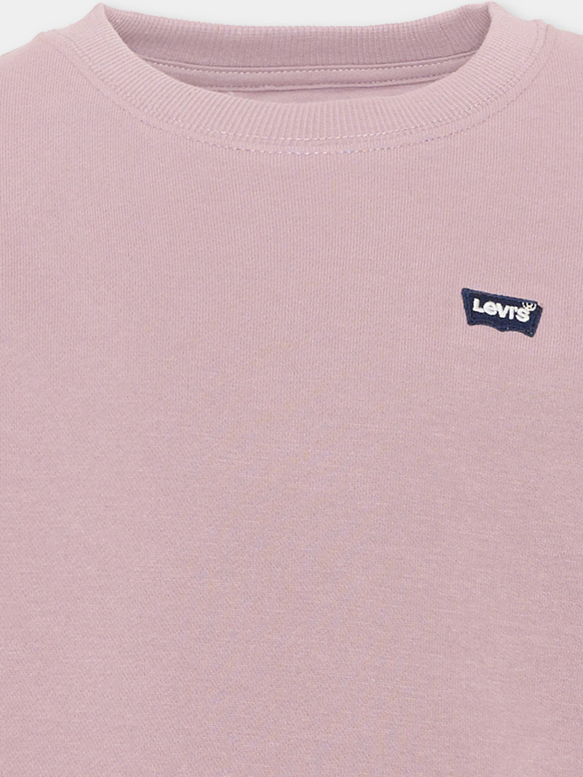 Felpa girocollo rosa per bambina con logo,Levi's Kids,8EE331 PFV