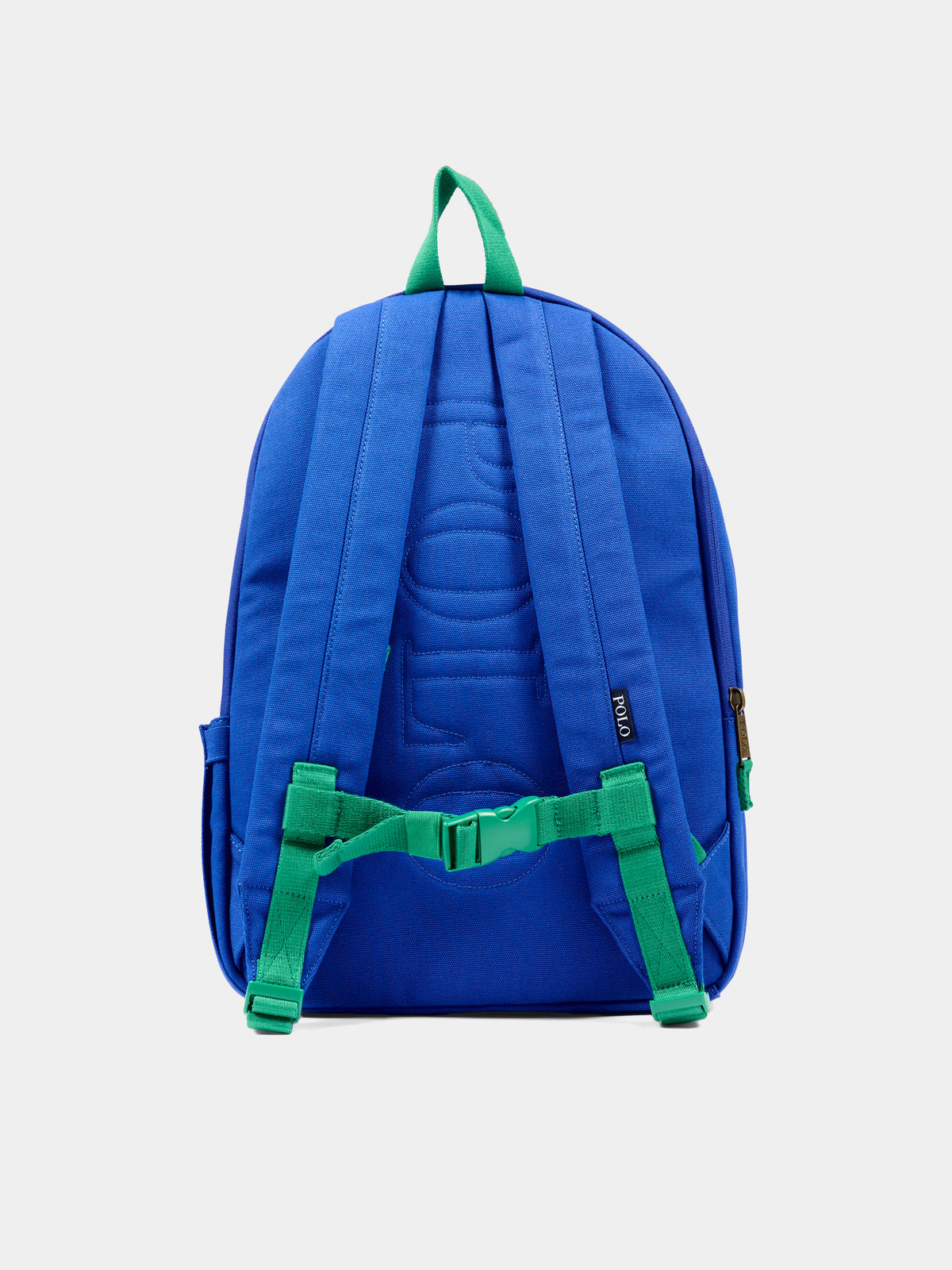 Zaino azzurro per bambino con logo,Ralph Lauren Kids,9AR192 BJK