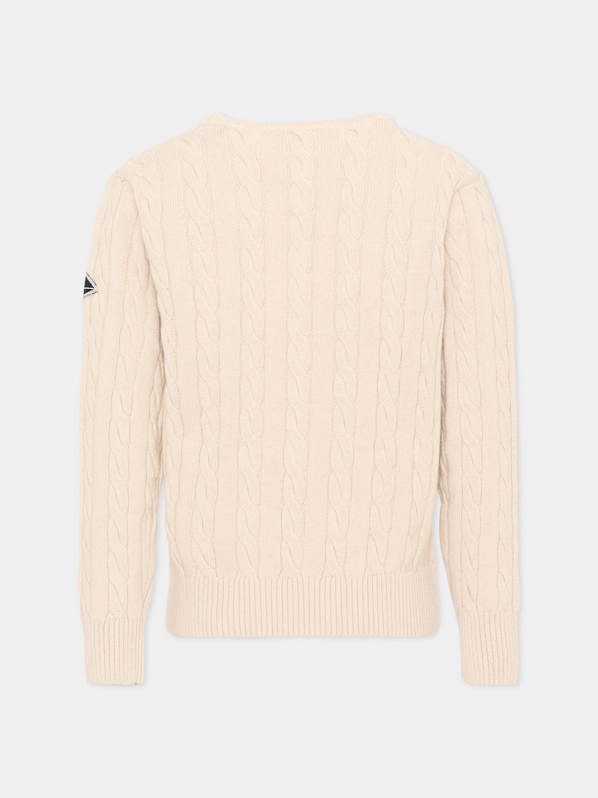 Maglione avorio per bambino a trecce,Roy Roger's Kids,R F105 00 0164