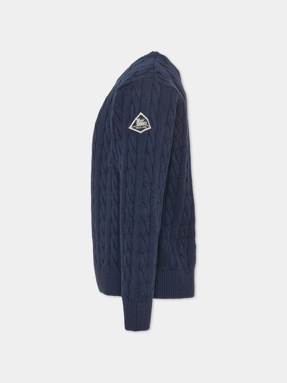 Maglione blu per bambino a trecce,Roy Roger's Kids,R F105 00 3885