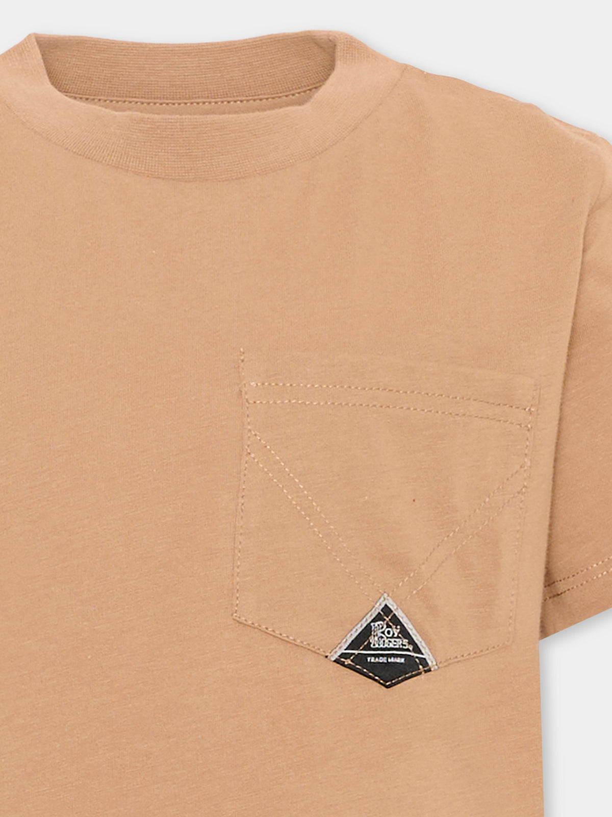 T-shirt a manica corta marrone per bambino,Roy Roger's Kids,R F108 00 0729