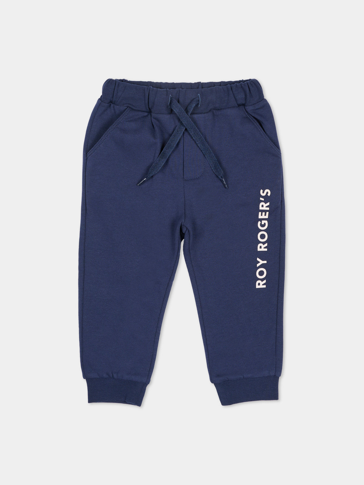 Pantalone blu per neonato con logo,Roy Roger's Kids,R F188 00 3885