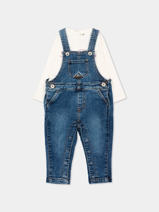 Salopette denim per neonata,Roy Roger's Kids,R F194 K1 8146