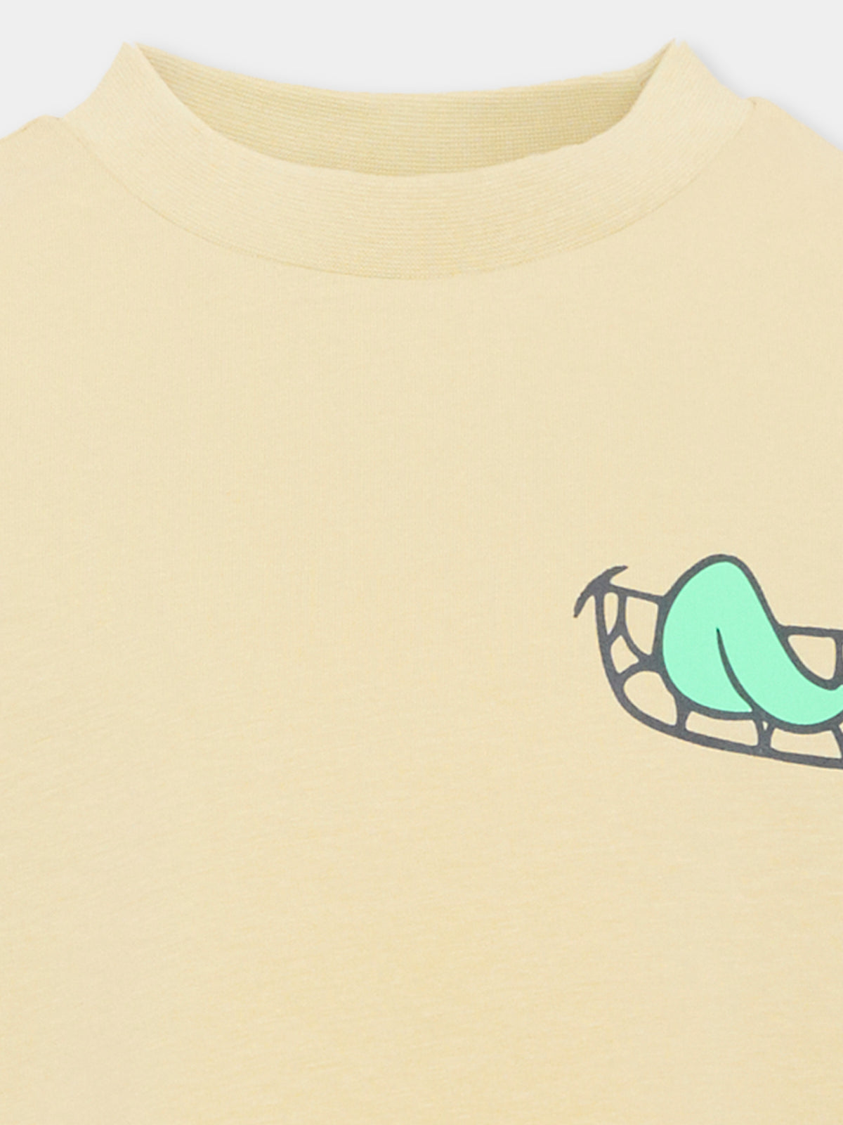T-shirt beige per bambino con stampa,Billieblush,U22298 23E
