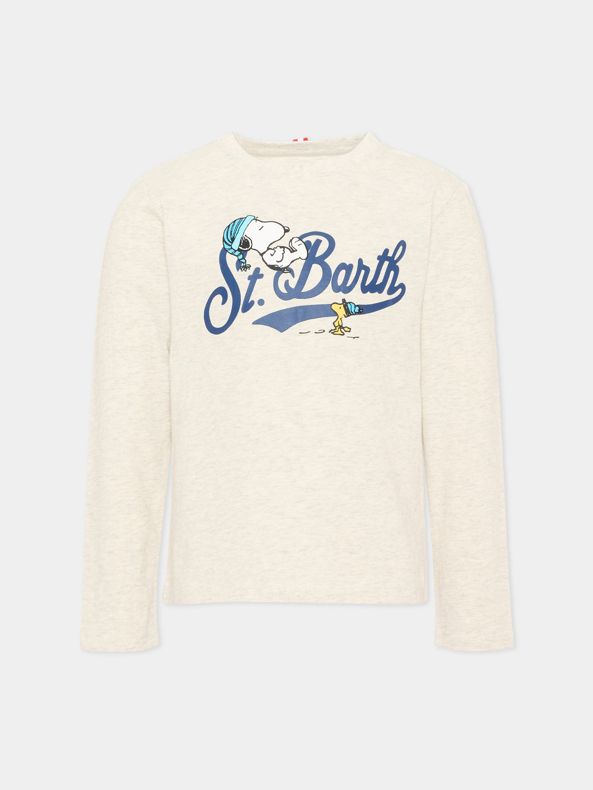 T-shirt a maniche lunghe pigiama per bambino grigia con Snoopy,Mc2 Saint Barth,BOY0001 01489M