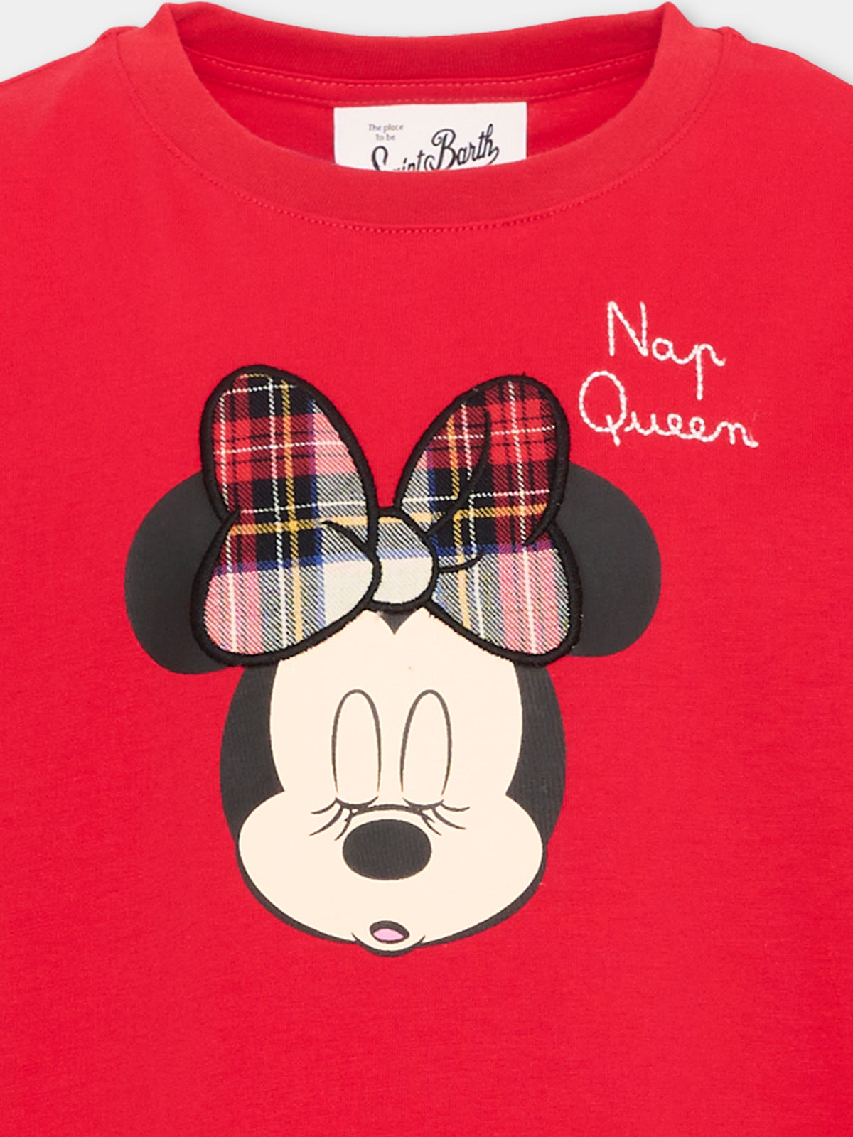 T-shirt a maniche lunghe pigiama per bambina rossa con Minnie,Mc2 Saint Barth,PENN001 01752M