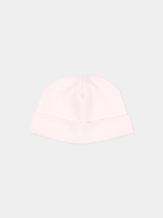 Cappello rosa con logo