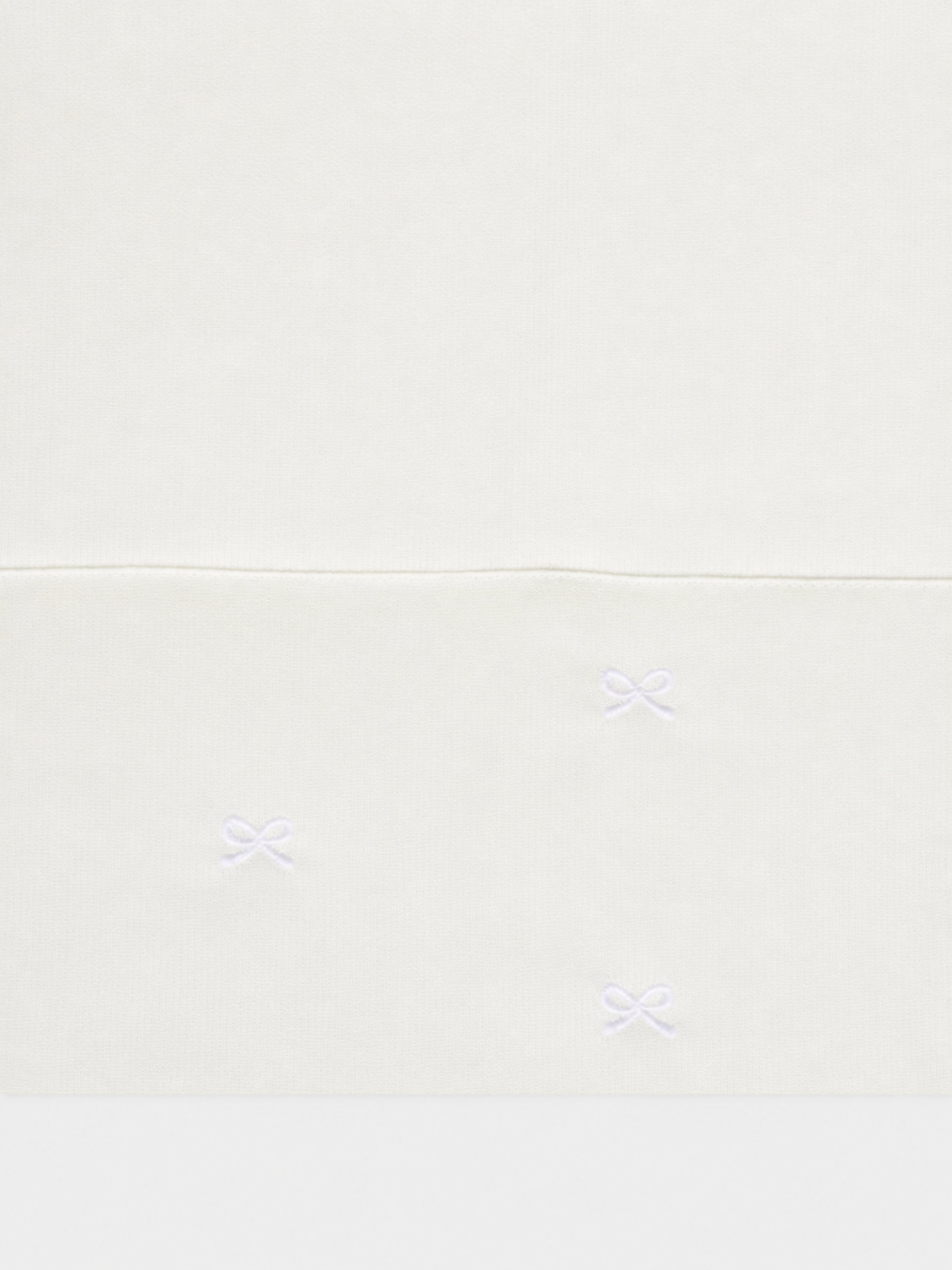 Set lenzuola bianche per neonati con fiocchi,Little Bear,2041 BIANCO/BIANCO