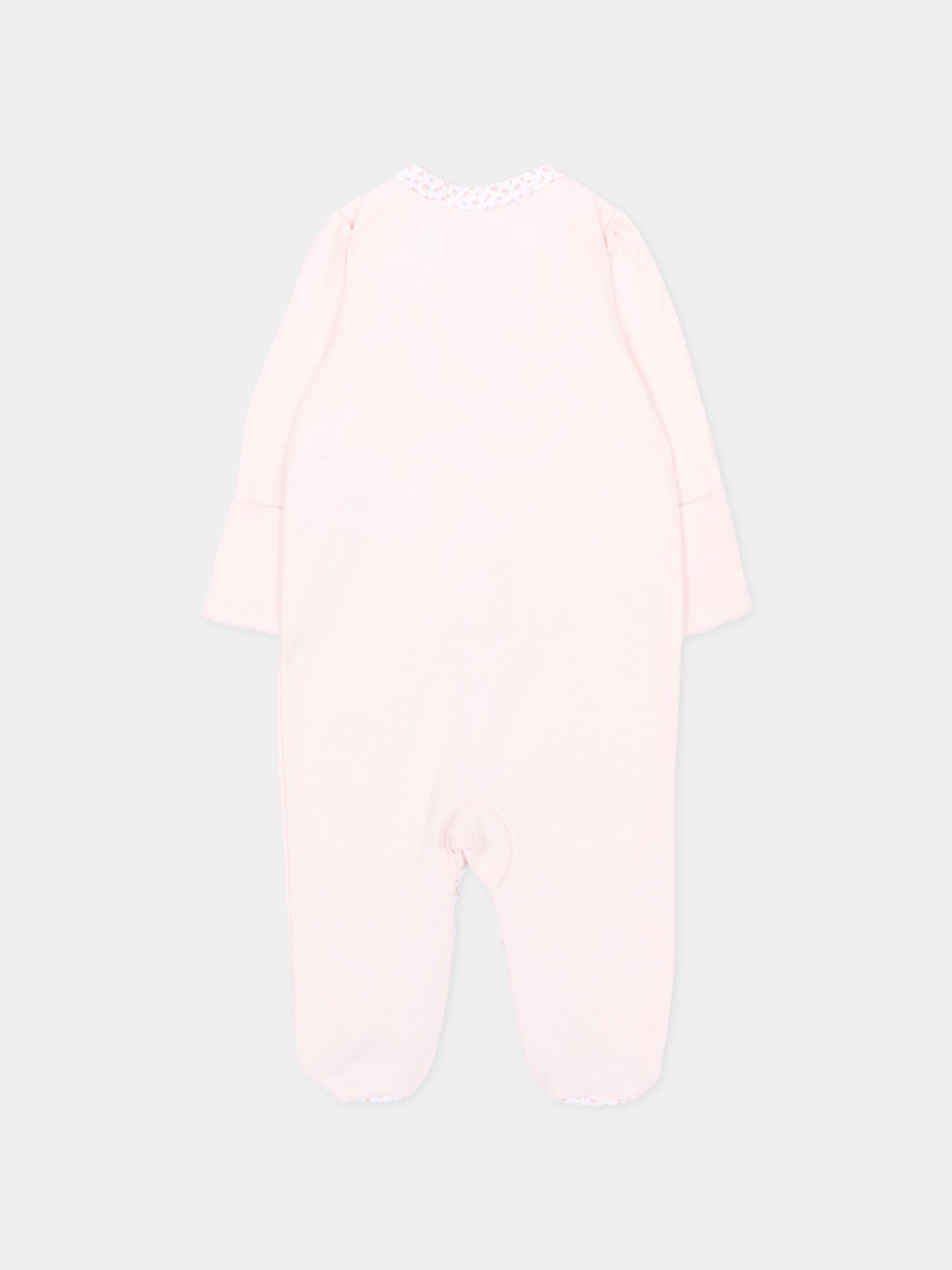 Tutina rosa per neonata con rose
