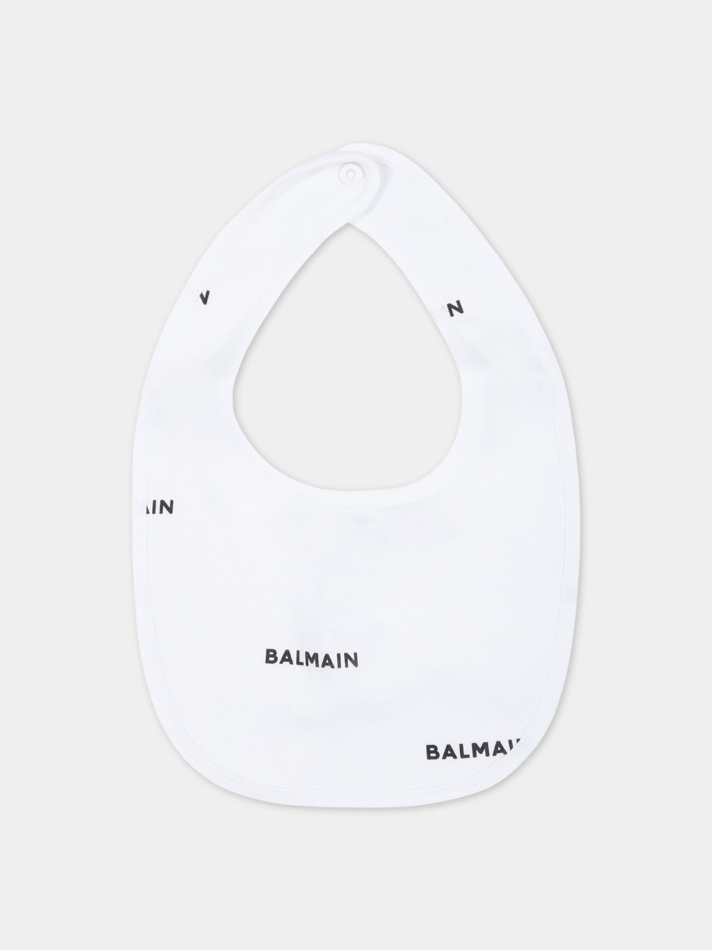 Set bianco per neonati con loghi,Balmain Kids,6Q8A90 Z0199 100NE