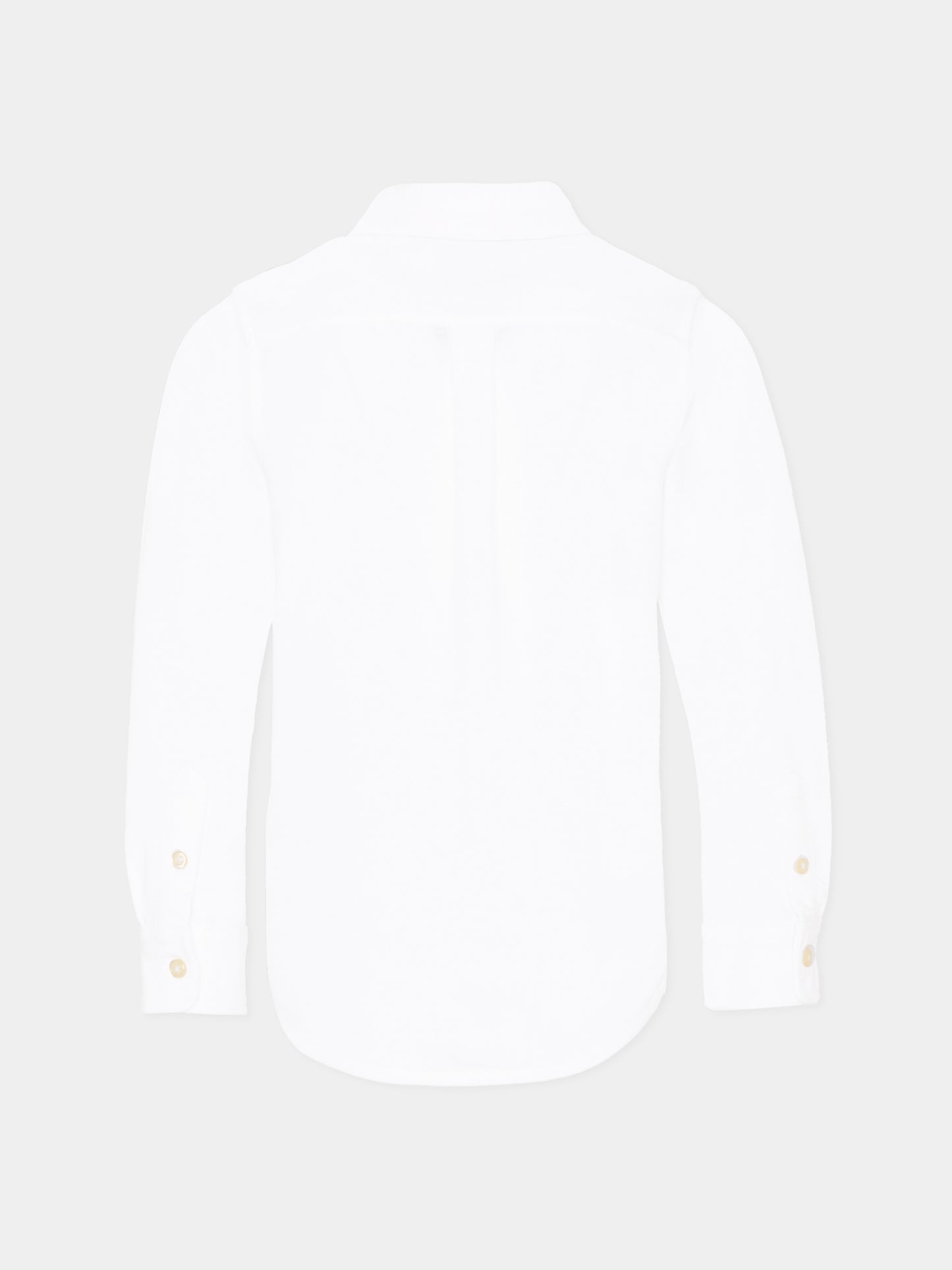 Camicia bianca per bambino con cavallino blu,Ralph Lauren Kids,819238001 WHITE