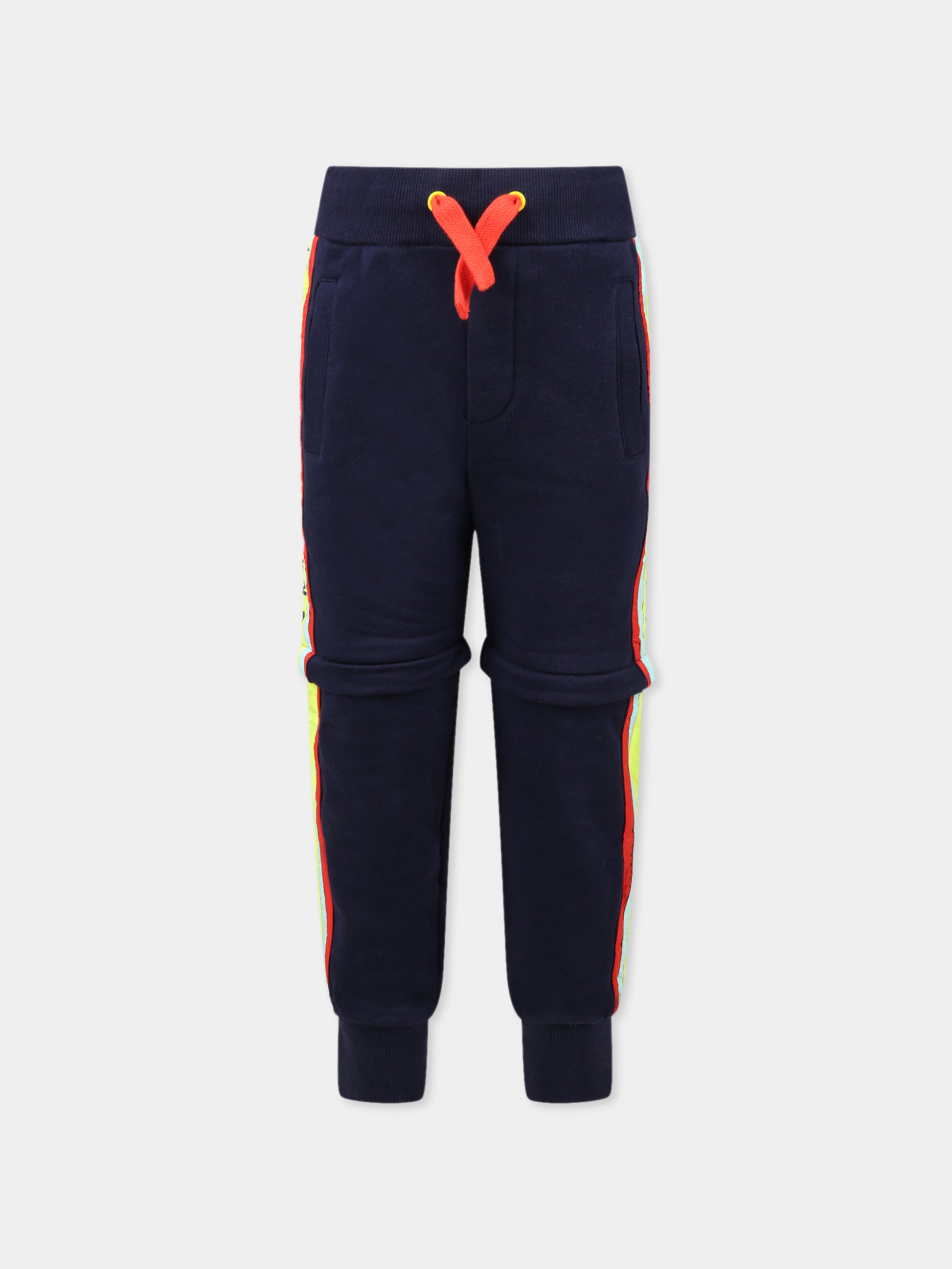 Pantalone blu per bambino con logo nero,Marc Jacobs,W24251 84E