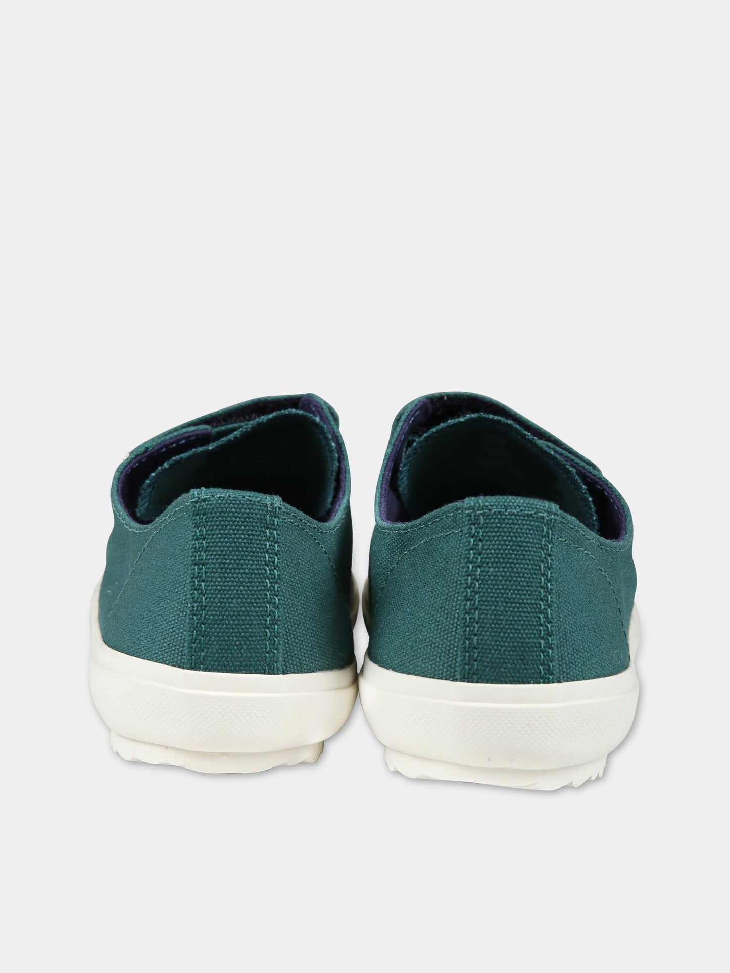 Sneakers verdi per bambini con logo avorio,Veja,OV0102836C POKER