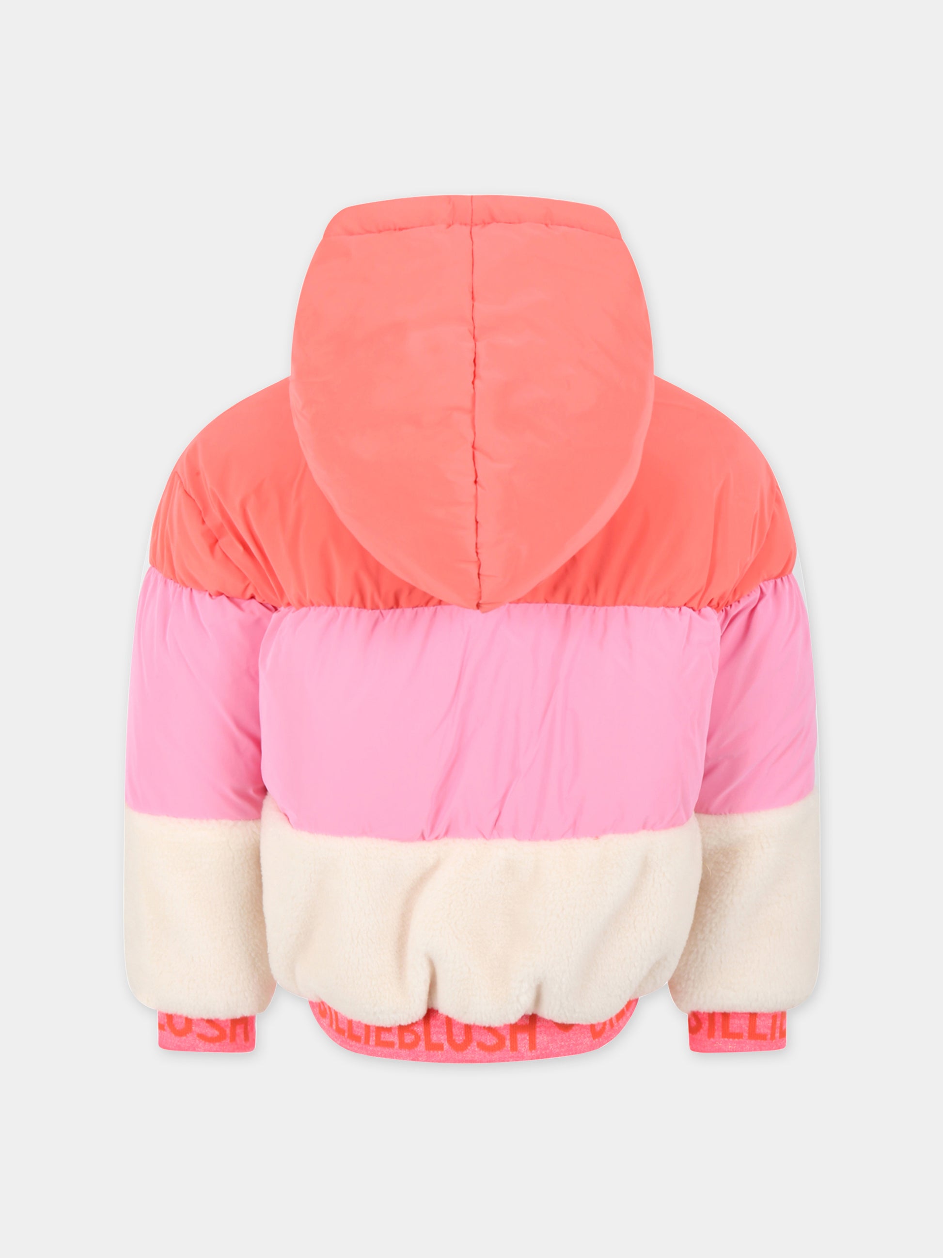 Piumino multicolor per bambina con logo,Billieblush,U16336 Z40