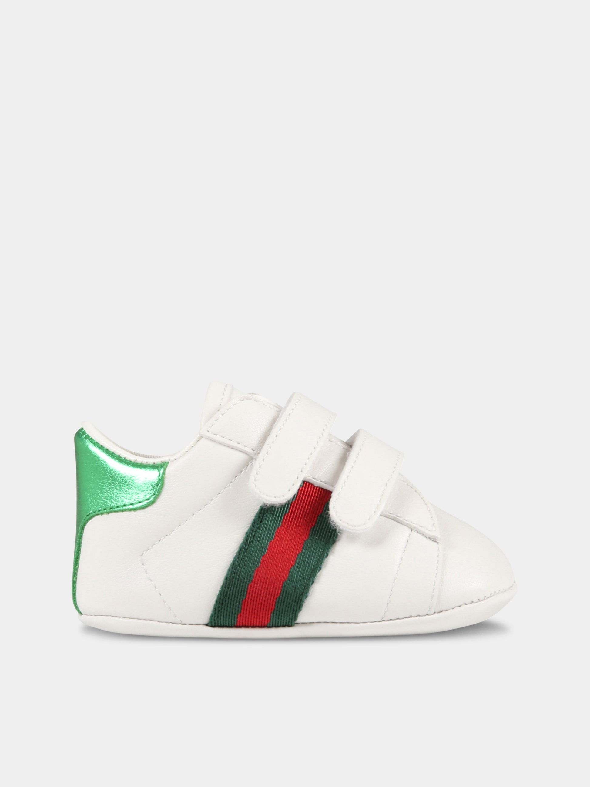 Sneakers bianche per neonati,Gucci Kids,500852 BKPT0 9070