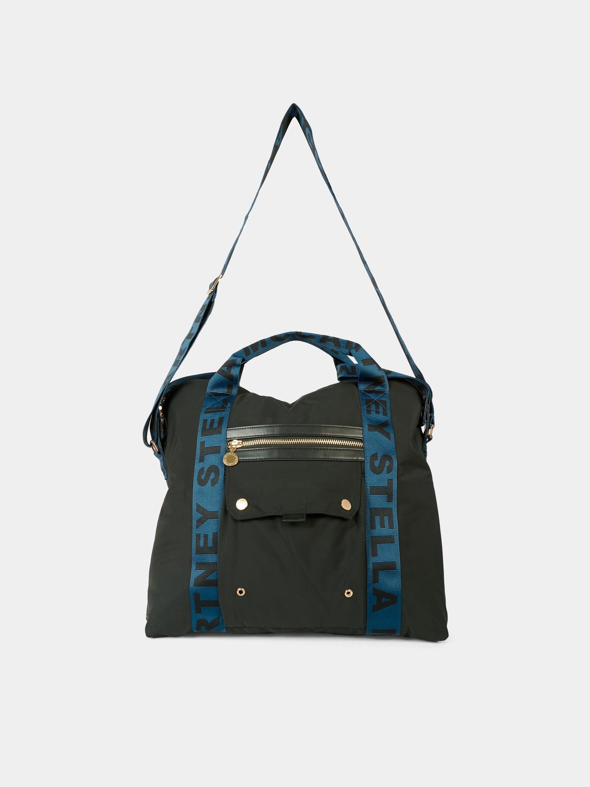 Borsa-mamma nera per neonati con logo,Stella Mccartney Kids,8R0558 Z0179 930