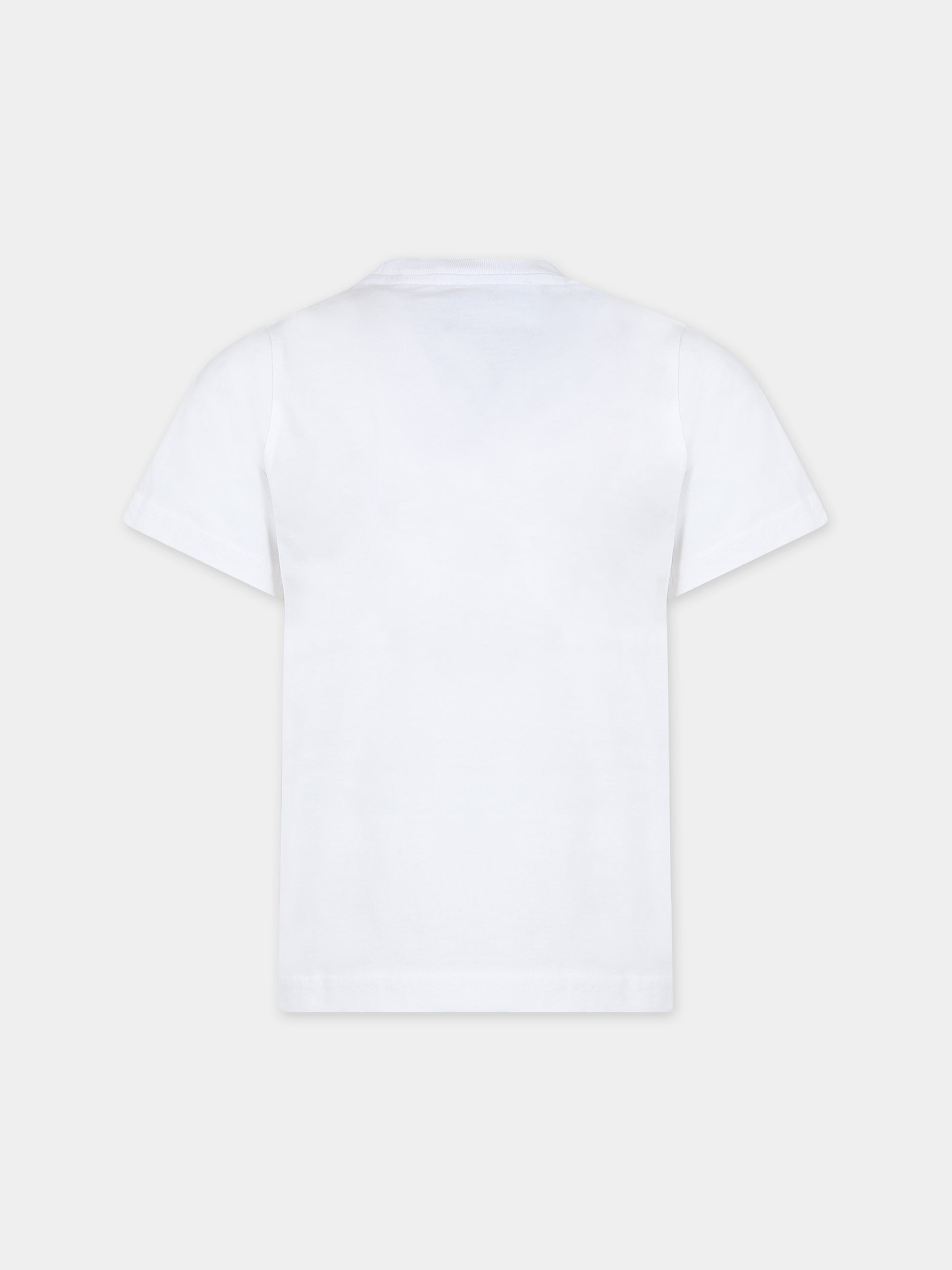 T-shirt bianca per bambino con logo,Dsquared2,DQ1770 D0A4C DQ100