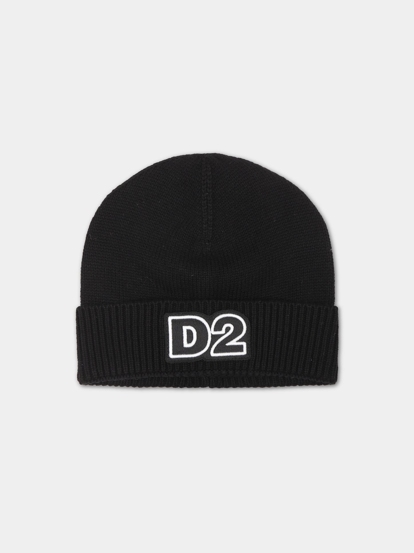 Berretto nero per bambino con logo,Dsquared2,DQ1806 D00WC D2F197U DQ900