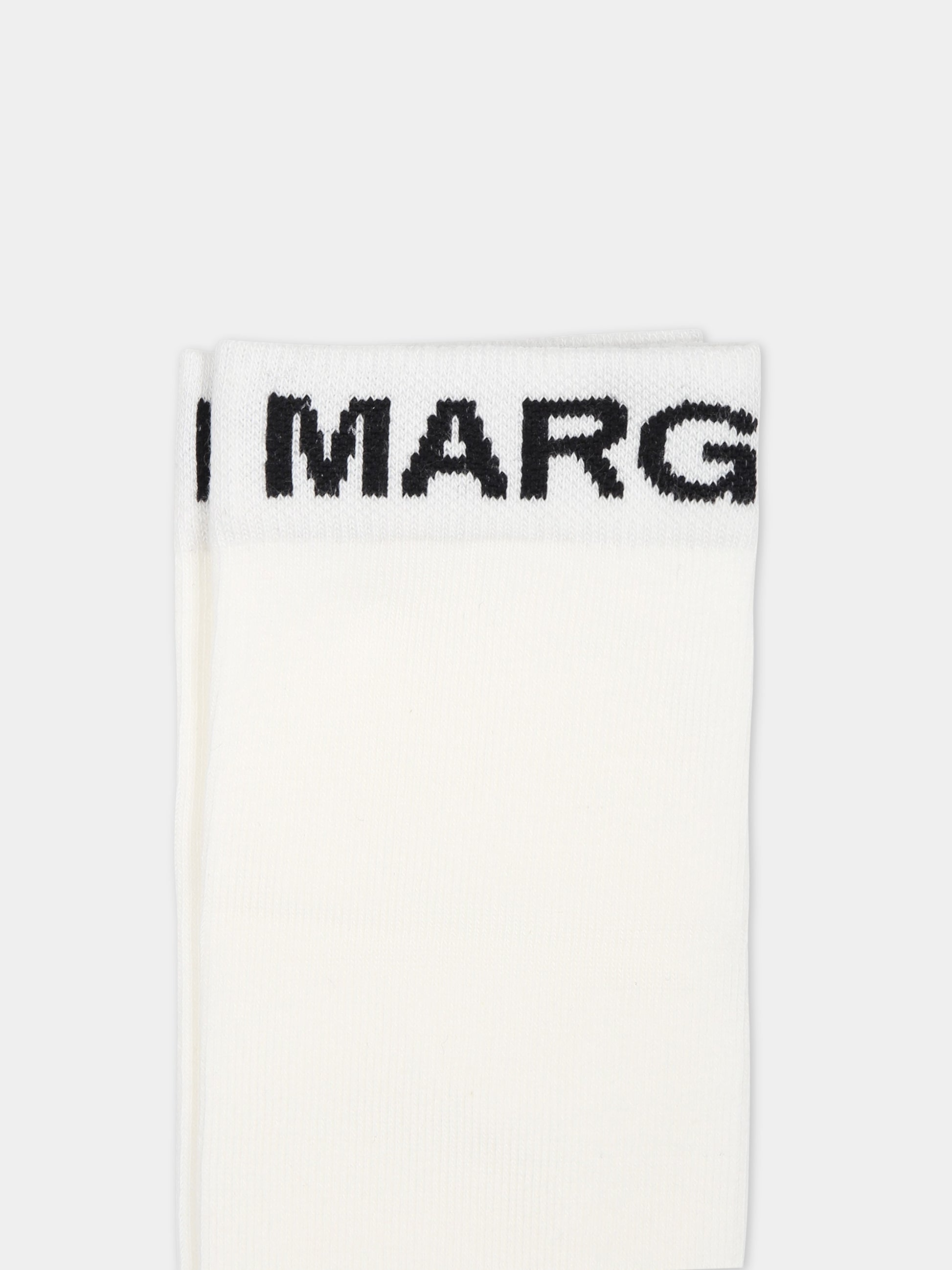 Calze bianche per bambini con logo,Mm6 Maison Margiela,M60480 MM045 MM6Z8U M6100